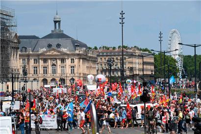 Protestdemonstration in Bordeaux
