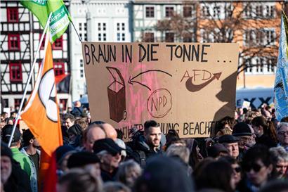 Proteste gegen die AfD in Thüringen
