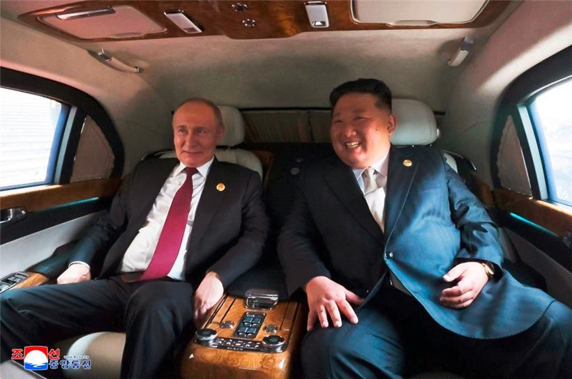Putin und Kim Jong-un vor wenigen Tagen in China: Der nordkoreanische Diktator schickt seit Monaten seine Soldaten nach Europa in einen Bodenkrieg – jetzt droht der russische Autokrat erneut dem Westen
