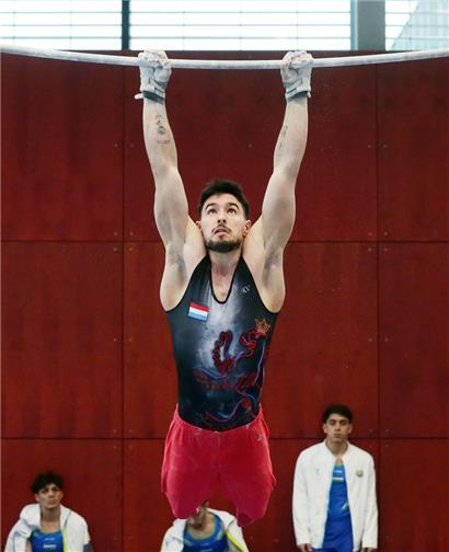 Quentin Brandenburger war am Dienstag bei der EM in Leipzig aktiv
