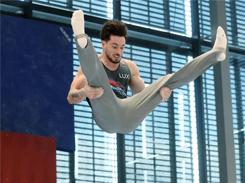 Quentin Brandenburger bei der Mehrkampf-Qualifikation, konzentriert und fokussiert beim Wettkampf 17