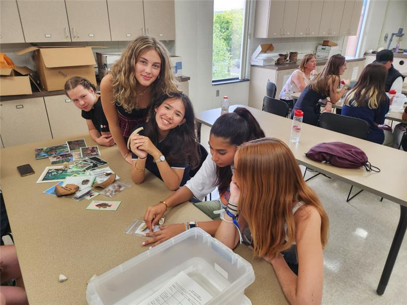 Raffaela (second on the left) is one of 25 students from Lënster Lycée who are currently experiencing American life in Wisconsin
