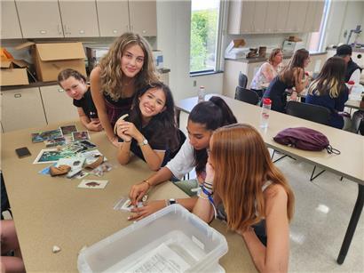 Raffaela (second on the left) is one of 25 students from Lënster Lycée who are currently experiencing American life in Wisconsin
