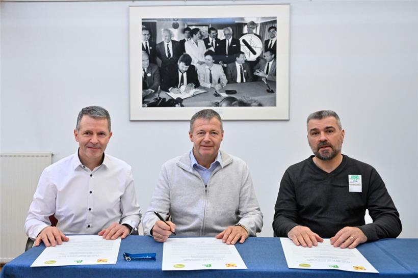 Ralf Uhlenbruch (Perl), Michel Gloden (Schengen) und Christophe Hammes (Apach)
