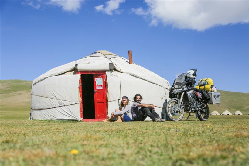 Rast in der kirgisischen Steppe
