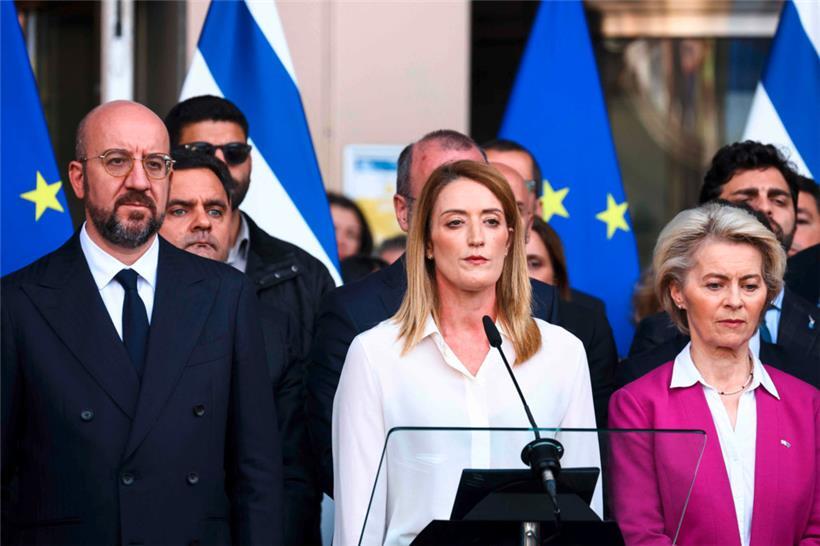 Ratspräsident Charles Michel (l.) und Kommissionspräsidentin Ursula von der Leyen (r.) scheinen in puncto Israel-Politik alles andere als auf einer gemeinsamen Linie zu liegen. Ein Sondergipfel soll’s nun richten.
