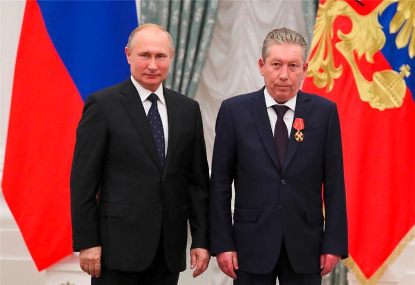 Rawil Maganow (rechts) im November 2019 mit Russlands Präsidenten Wladimir Putin
