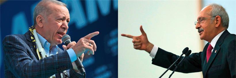 Recep Tayyip Erdoğan könnte bei den Präsidentschaftswahlen am Sonntag in der Türkei gegenüber Kemal Kiliçdaroğlu das Nachsehen haben
