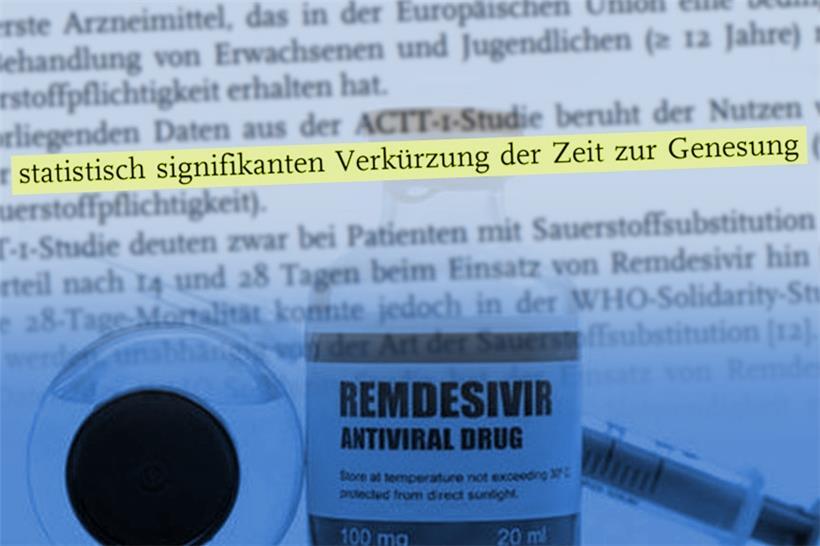 Remdesivir kann eine Covid-19-Erkrankung bedeutend verkürzen, ist man beim deutschen RKI überzeugt
