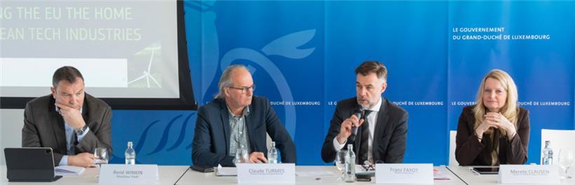 René Winkin, Claude Turmes, Franz Fayot und Merete Clausen (v.l.n.r.)
