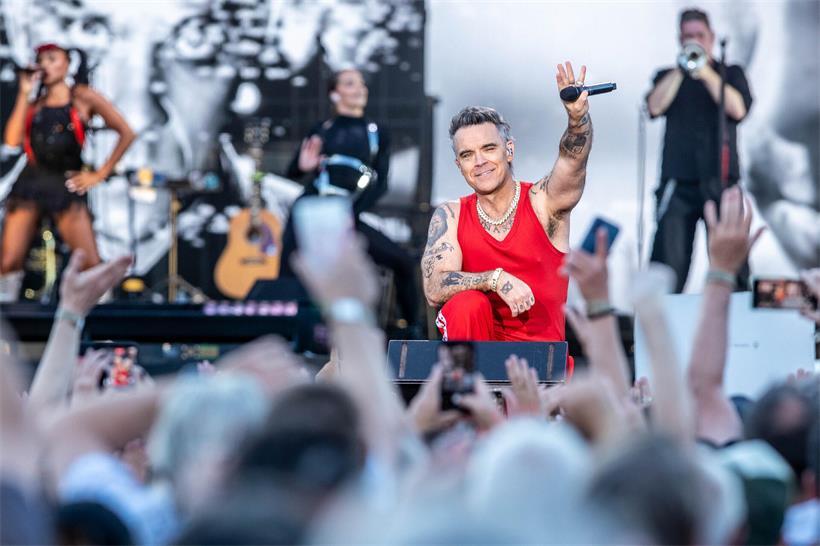 Überzeugte beim Open-Air-Konzert in Luxemburg: der britische Musiker Robbie Williams