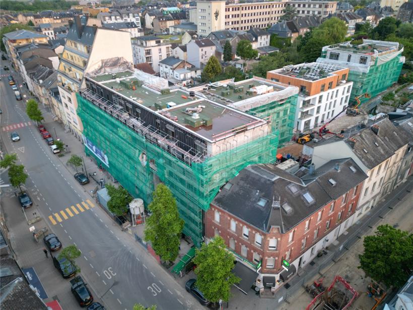 Rohbau abgeschlossen: Anfang 2025 soll das Projekt Canal44 mit seinen 73 Wohnungen fertig sein
