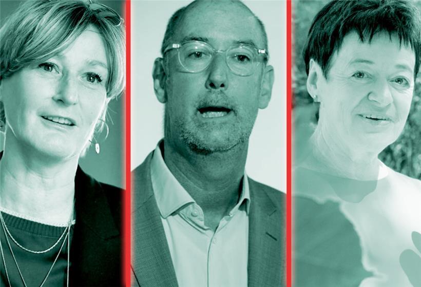 Rote Linien: Überlegungen, wie sie Francine Closener (links, LSAP) oder Josée Lorsché (rechts, „déi gréng“) mittlerweile offen anstellen, sind für den DP-Fraktionsvorsitzenden Gilles Baum „befremdlich“
