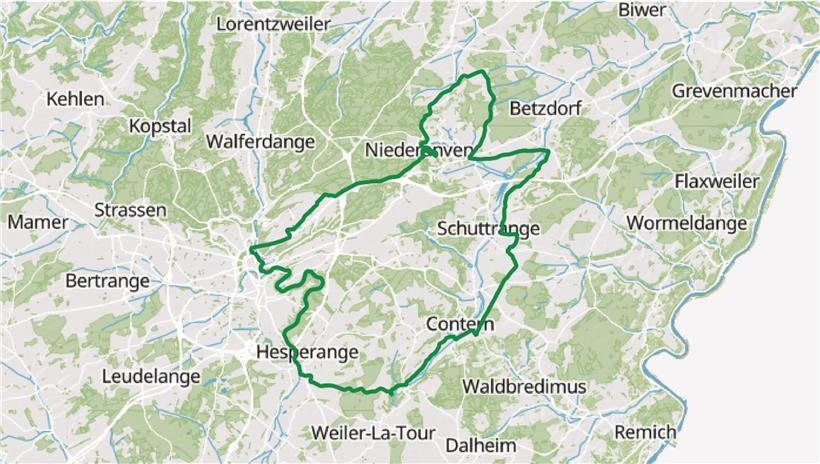Route D: Durch das Syr- und Alzettetal (55 km)