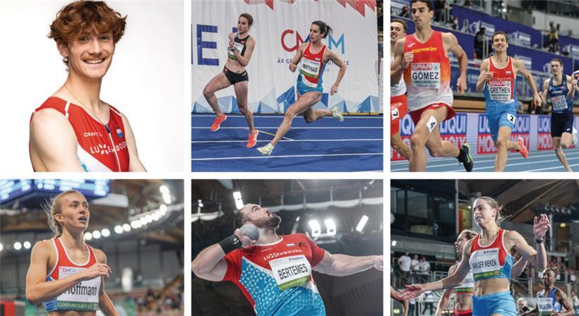 Ruben Querinjean, Charline Mathias, Charel Grethen (oben, v.l.n.r.) und Vera Hoffmann, Bob Bertemes, Patrizia Van der Weken (unten, v.l.n.r.)
