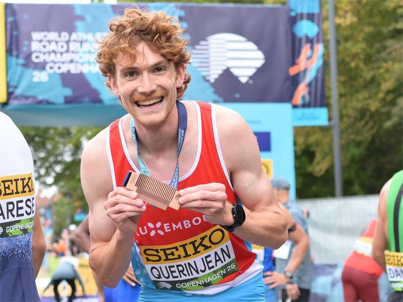 Ruben Querinjean freut sich über seine unerwartete Medaille