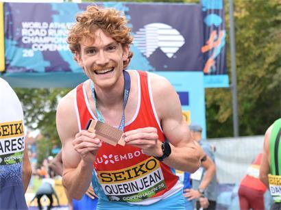 Ruben Querinjean freut sich über seine unerwartete Medaille