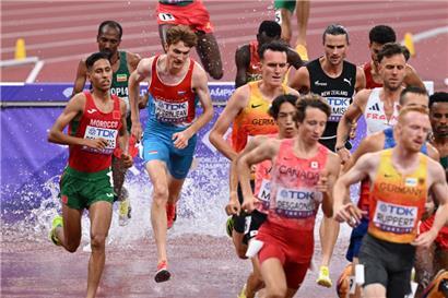 Ruben Querinjean wurde im WM-Finale über 3.000 Meter Hindernis Zehnter
