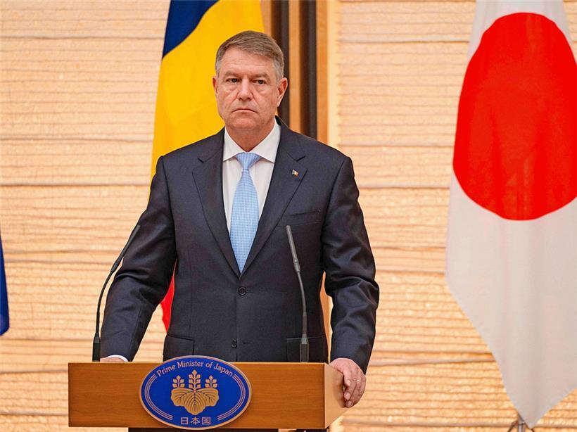 Rumäniens Präsident Klaus Johannis hier während eines Besuchs in Japan
