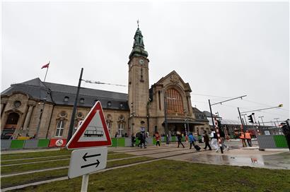 Rund um den Hauptbahnhof von Luxemburg-Stadt sind Überwachungskameras angebracht
