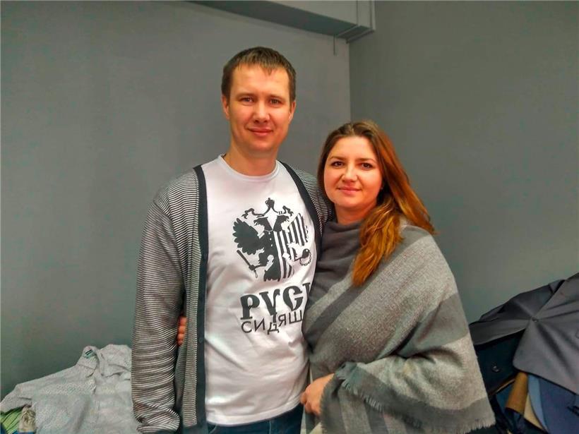 Ruslan Wachapow und seine Ehefrau. Beide engagieren sich in der Gefangenenhilfsorganisation Russland hinter Gittern
