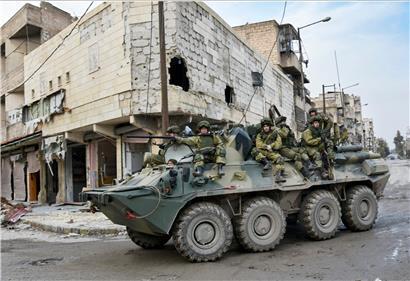 Russische Soldaten im syrischen Aleppo: Irgendwann stellt sich bei den Einsätzen im Ausland die Kosten-Frage
