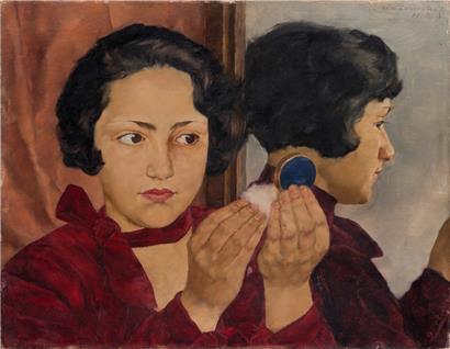 „Russisches Mädchen mit Puderdose“ (1928) von Lotte Laserstein 
