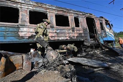 Russland greift unter anderem die Eisenbahn in der Ukraine zunehmend an und terrorisiert damit die Zivilbevölkerung