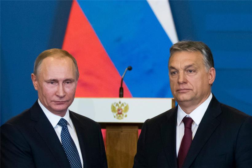 Russlands Präsident Wladimir Putin und Ungarns Regierungschef Viktor Orban bei einem Treffen im Februar 2017 in Budapest
