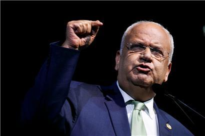 Saeb Erekat auf einer Konferenz in Washington im Oktober 2019
