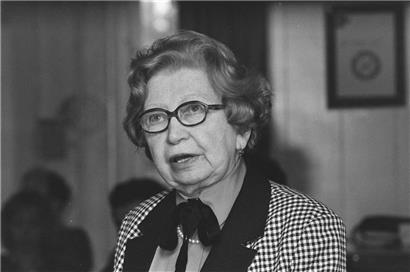 Sah sich nie als Heldin: Miep Gies, hier im Jahr 1987
