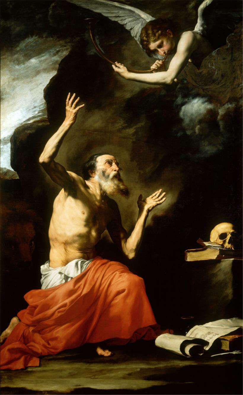 „Saint Jérôme et l’ange du Jugement dernier“ par Ribera
