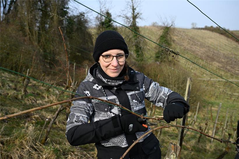Sandra bevorzugte die moderne Variante des Rebenbindens 
