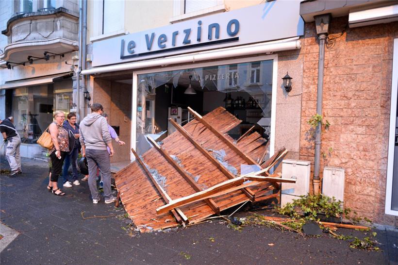 Schäden nach dem Tornado in Petingen im Jahr 2019