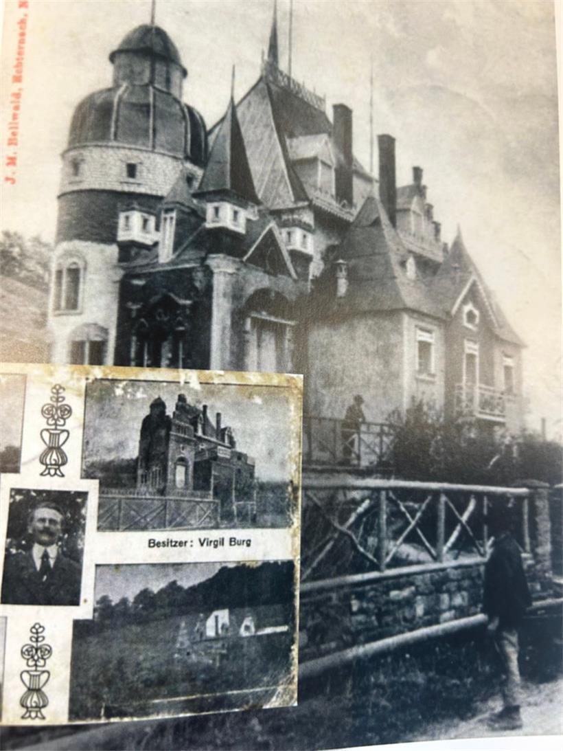 Schloss Weymerich in alter Pracht – das Foto stammt aus dem Buch „Wenn Steine re...