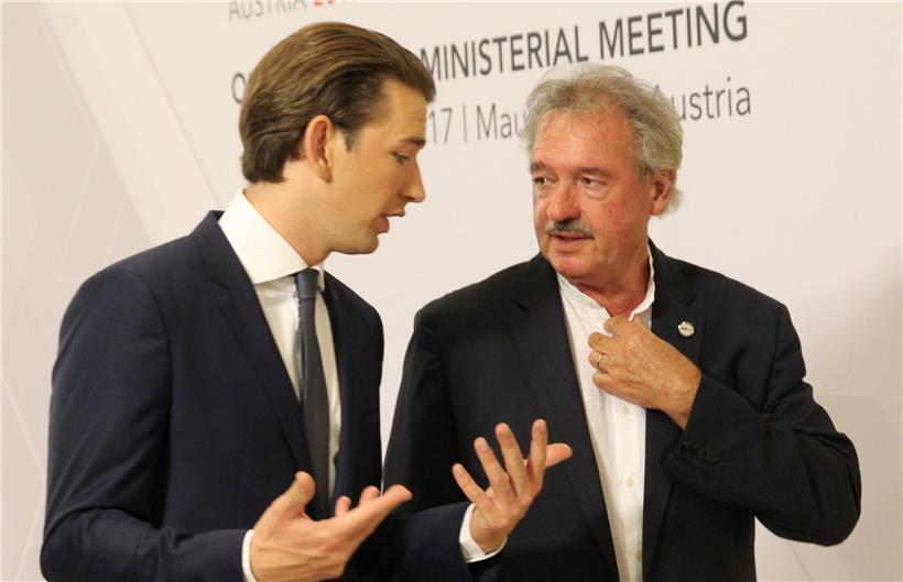 Schon seit langem nicht mehr auf einer Linie: Österreichs Kanzler Sebastian Kurz und Luxemburgs Außenminister Jean Asselborn
