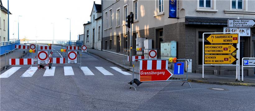 Schon wieder passé: geschlossene Grenze zwischen Remich und Nennig
