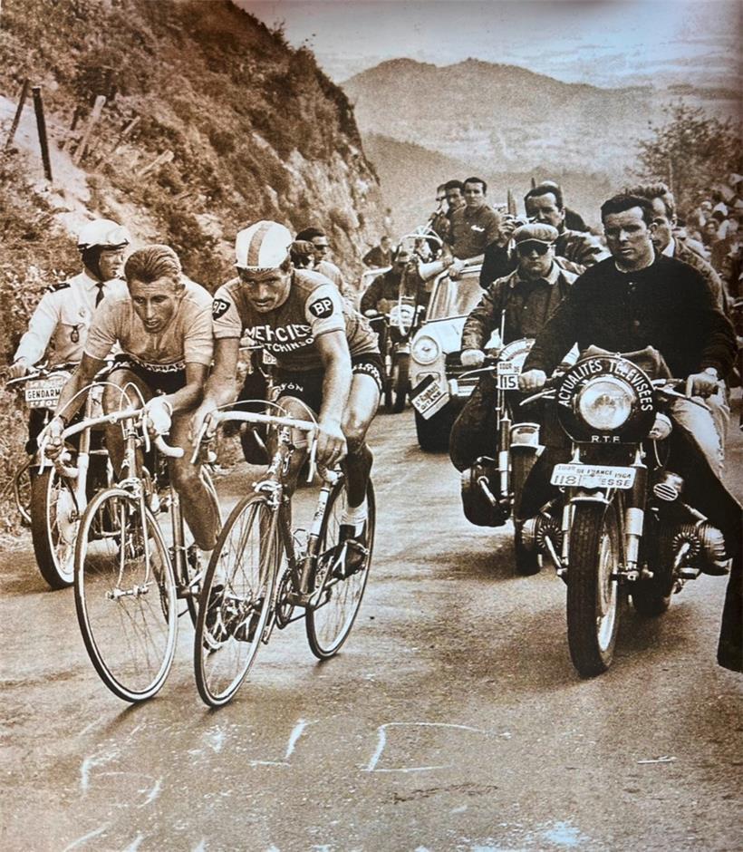 Schulter an Schulter: Jacques Anquetil und Raymond Poulidor

