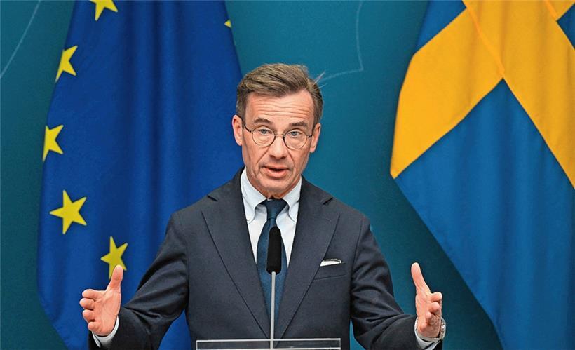 Schwedens Premierminister Ulf Kristersson und seine Regierung haben dem NATO-Beitritt höchste Priorität zugeordnet
