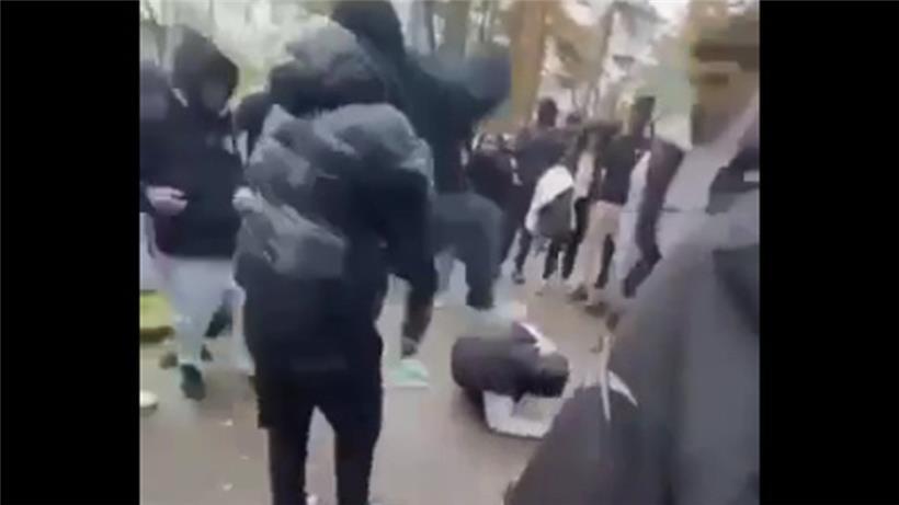 Screenshot aus dem Video, das die Gewalttat auf dem Escher Galgenberg zeigt
