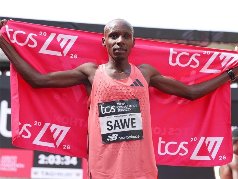 Sebastian Sawe aus Kenia gewinnt den TCS London Marathon 2026