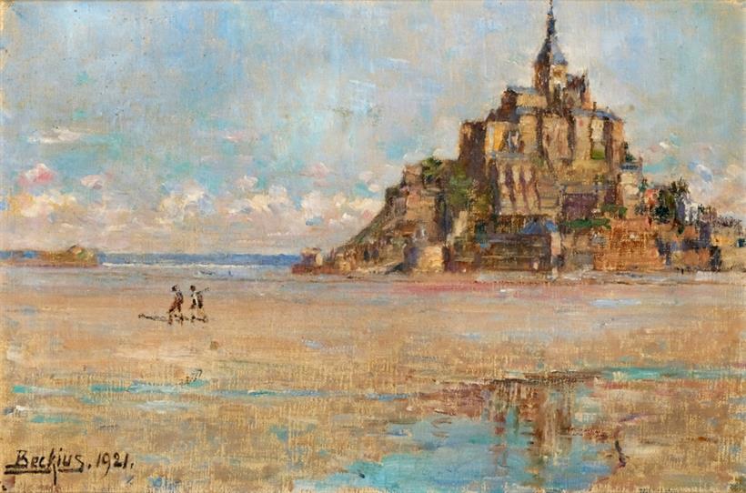 Seine Reisen nach Frankreich, wie zum Mont-Saint-Michel, inspirierten Jean-Pierre Beckius

