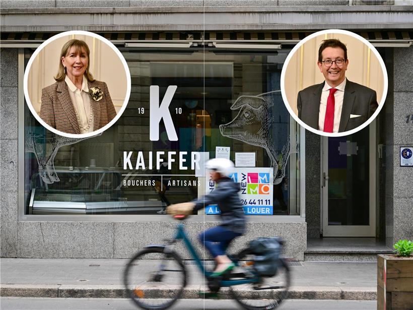 Geschlossene Filiale des Familienbetriebs Anne Kaiffer in der rue Jean Origer seit April