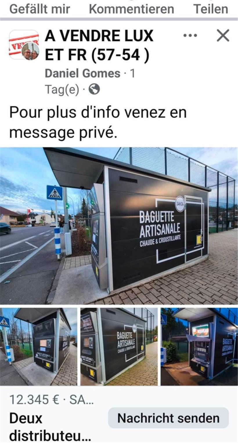 Seit einigen Tagen ist diese Annonce auf dem Marketplace von Facebook zu finden
