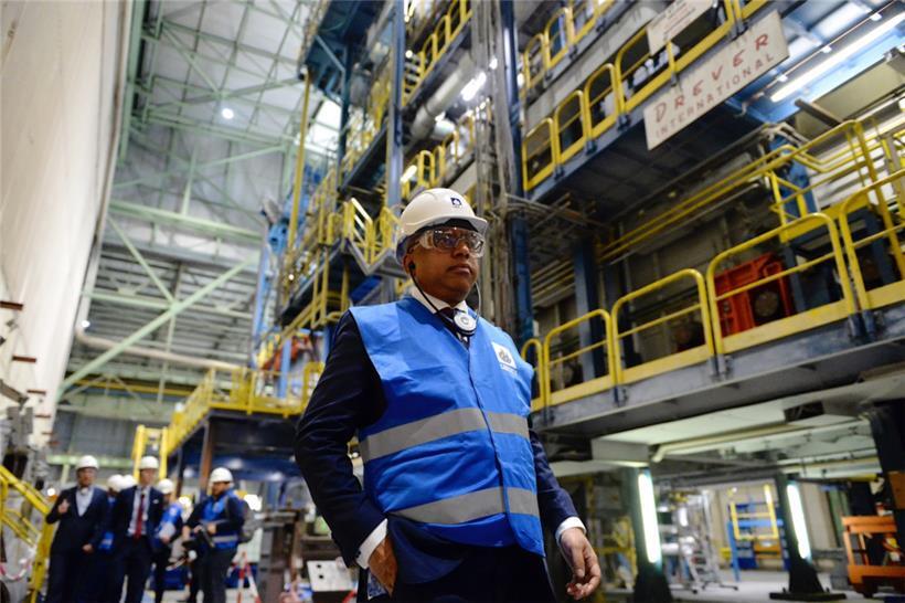 September 2019: Besuch von Sanjeev Gupta im Werk von Liberty Steel in Düdelingen
