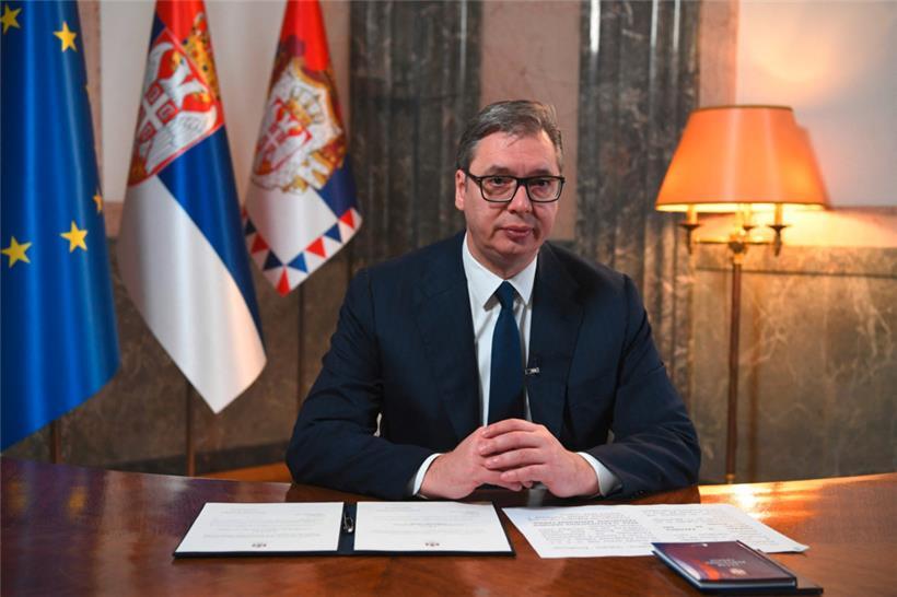 Serbiens Präsident Aleksandar Vucic ist wieder einmal in Ränkespiele verwickelt
