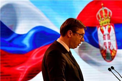 Serbiens Präsident Aleksandar Vucic will nichts mit den Hooligans am Hut haben
