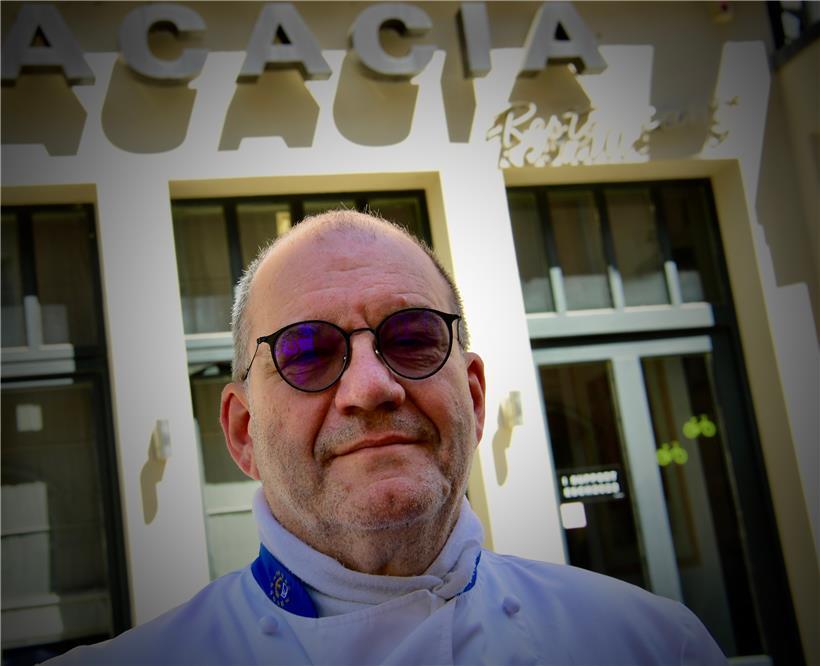 Serge Rihm vor seinem „Acacia“
