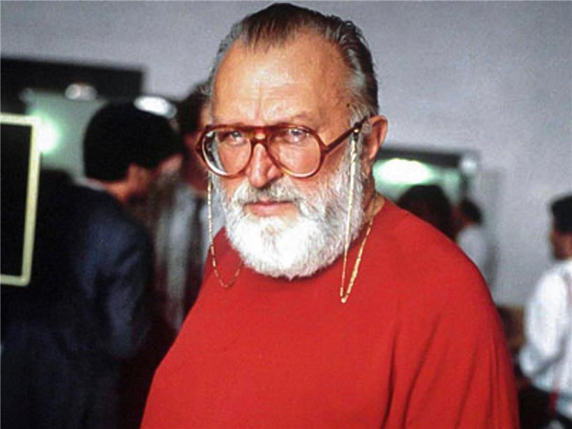 Sergio Leone Porträt aus den 80er Jahren, berühmter italienischer Filmregisseur und Meister des Italo-Westerns