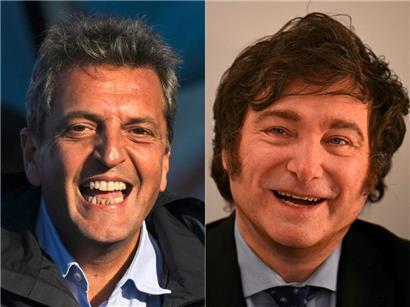 Sergio Massa und sein Herausforderer Javier Milei
